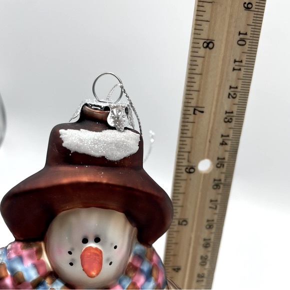 Kurt Alder Christmas Snowman Glass Ornaments 7" - Picture 5 of 6
